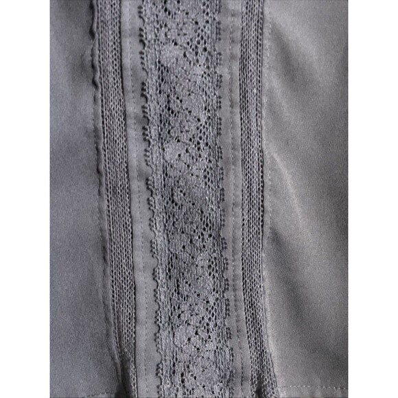 Lauren Conrad Large Blue Lace Detail Blouse Lightweight Feminine Romantic - Picture 3 of 15